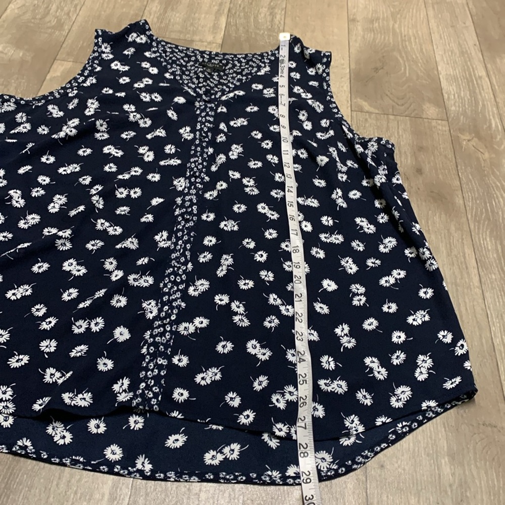 Womens Talbots Floral Sleeveless V-Neck Top Shirt - Picture 4 of 7